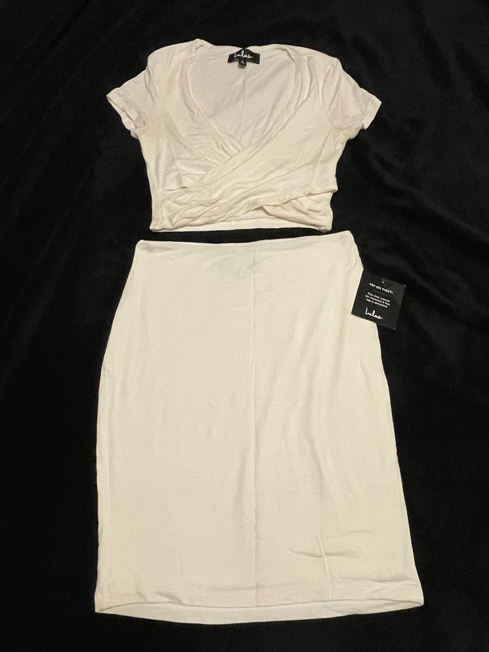Lulu's White Pencil Midi 2 Piece set